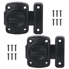 WellMade 2 Pack Heavy Duty Rotating Bolt Latch, 180 Double Sided Security