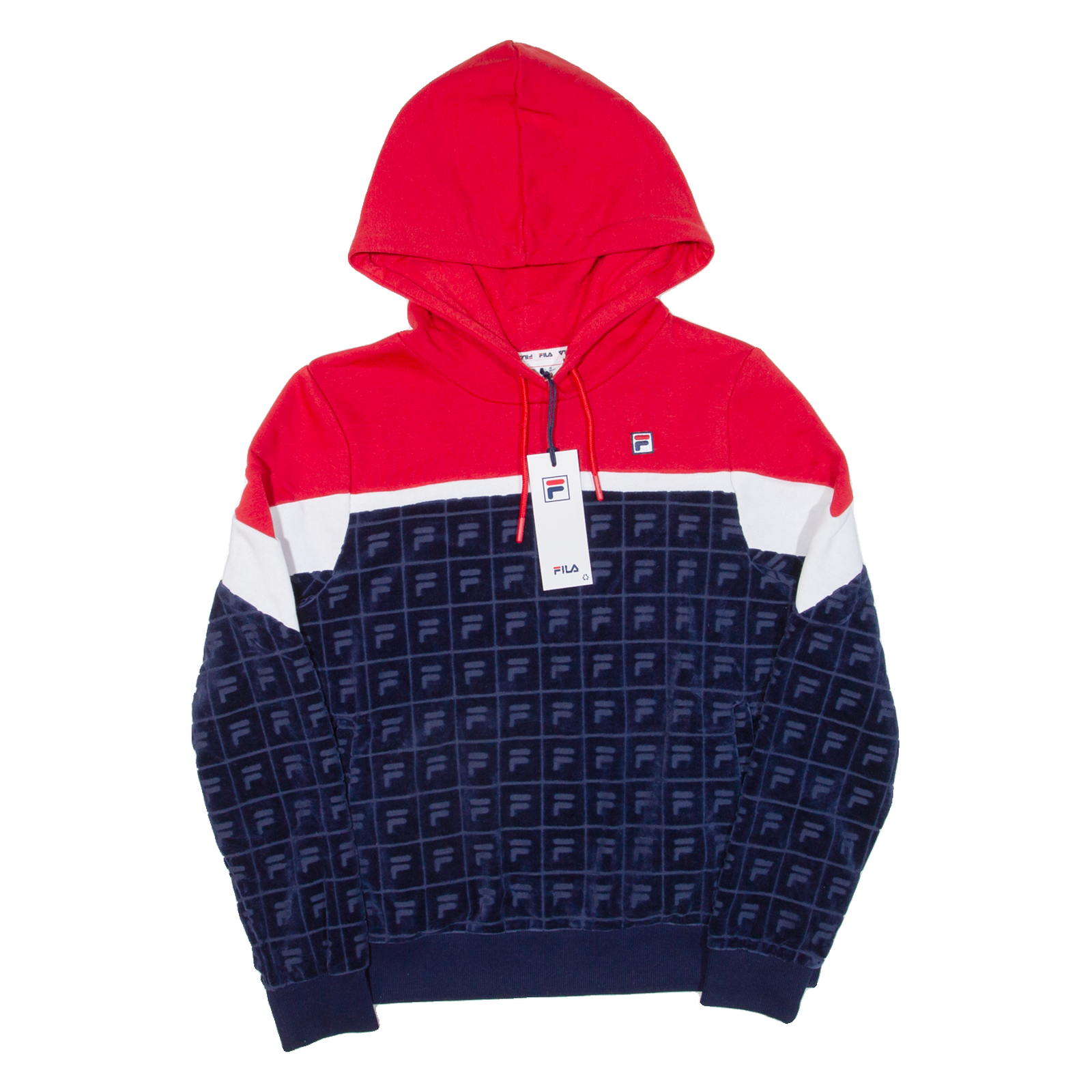 FILA Felpa con Cappuccio Uomo Blu S