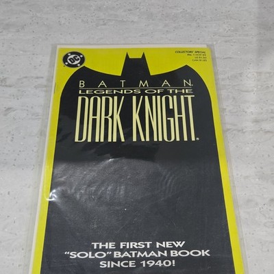 DC Comics Batman: Legends of the Dark Knight #1 1989 Yellow Cover Boarded