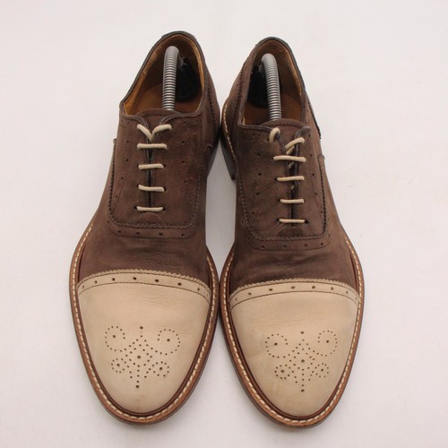 McCarren & Sons Men's US 10 UK 9 Nubuck Longwing Spectator Wingtip Brogues Shoes