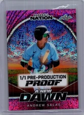 Andrew Salas 2025 Leaf Baseball Nation 1/1 Pre Production Proof
