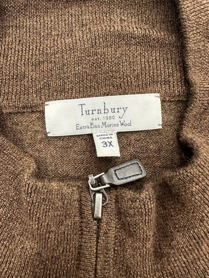 Suéter de Lana Merino Extra Fina Turnbury Para Hombre 3X Abuelo Chic Retro Foto 2 de 4