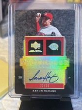 2007 Upper Deck Black Aaron Harang Prodigious Auto Gold /25 Cincinnati Reds 