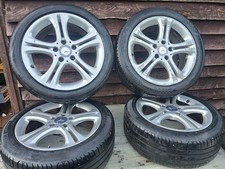 MERCEDES A-B CLASS CLA W176 W246 17" ALLOY WHEELS & TYRES FULL SET X4  2012-2018