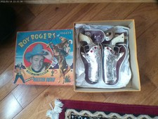 Vintage Roy Rogers Toy Cap Guns with Gun Holster Set With Box Excellent Conditon