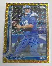 Jared Goff 2025 Topps Chrome #BA-JGO Gold Geometric Auto /50 Lions KG