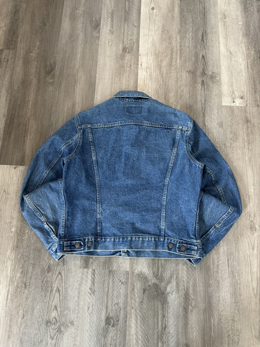 Vintage 80s Levi's Trucker Denim Jacket 70506 size 46 Large Made