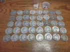 Roll of 40 90% Silver Circulated Washington Quarters lot # 5