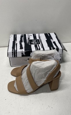 DV by Dolce Vita Henree Tan Block Heel Slide Sandals Women's Size 8.5