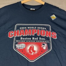 Boston Red Sox Graphic T Shirt Men  s Size XXL 2004 World Series Champs Navy NWT 
