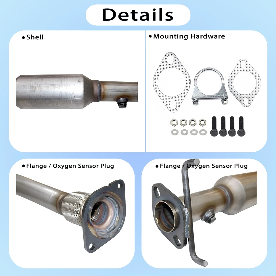 Catalytic Converters for 1997-2003 Pontiac Grand Prix Oldsmobile Intrigue 3.8L Foto 2 de 4