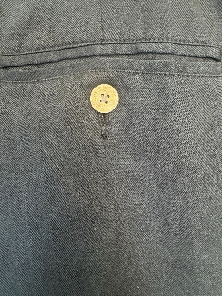 Pantalones Cortos Jamaica Jaxx Negros 100% Seda Plisados Calce Relajado Resort Informales Talla 36 Foto 3 de 4