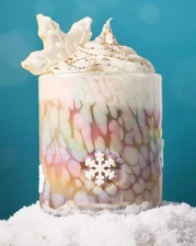 Anthropologie Festive Icon Juice Glass Snowflake New In Box 🎀❄️