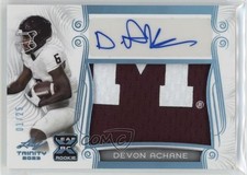 2023 Leaf Trinity White Platinum Spectrum 1/25 De'Von Achane Patch Auto 19v9