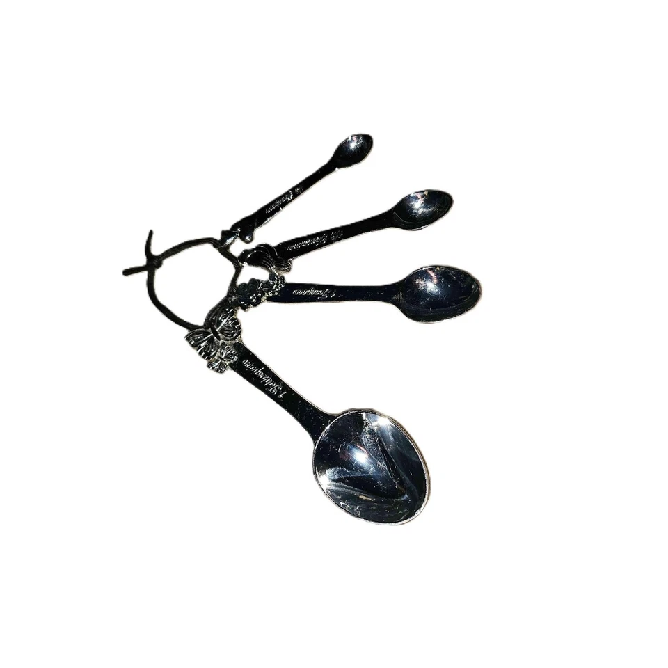 Decorative Handles Set Of 4 Measuring Spoons Metal - Image 3 of 4