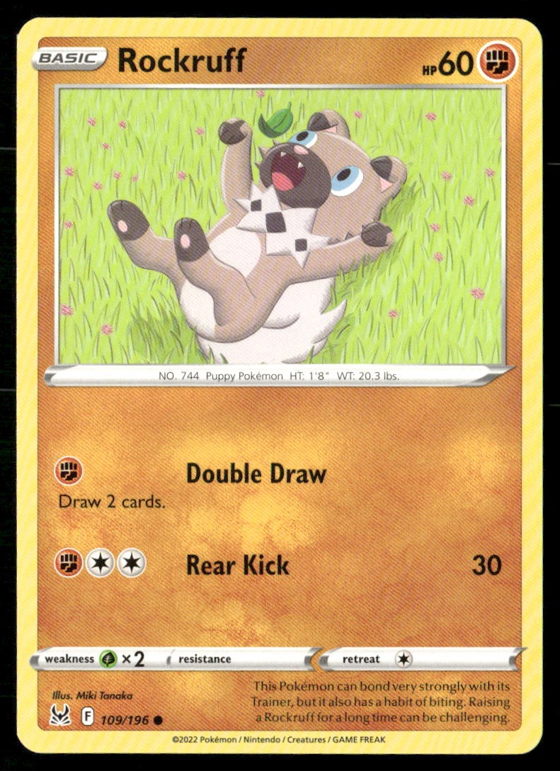 Rockruff 109/196 Common Lost Origin Pokemon Lightly Played
