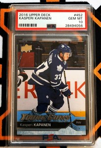 2016 Upper Deck Kasperi Kapanen Young Guns Rookie #452 Psa 10 Gem Mint