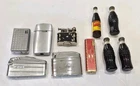 Vintage Lot Of 10 Lighters Untested Coca Cola Ronson Curtis RC Cola