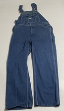 LIBERTY Denim Blue Jean Bib Overall Carpenter Barn Chore Mens 34x31