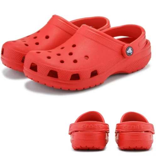 Sandalias Crocs Adulto Rojo Unisex Clásicas Sin Cordones Zuecos Ultra Ligeros Amigables con el Agua Foto 2 de 4