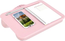 Compact Lap Desk Fits 14 Inc Laptop Portable Lap Desk Cushion Handle Rose Quartz