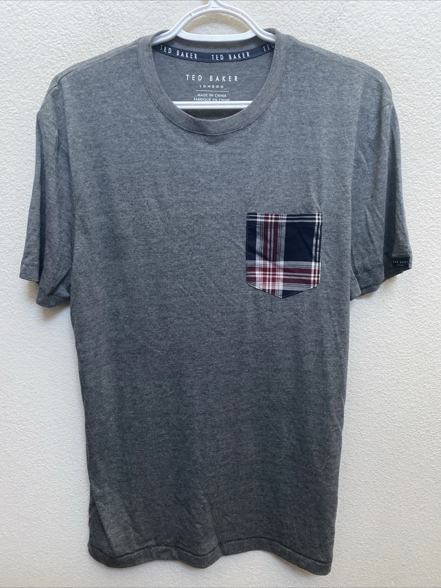 T-shirt Homme Ted Baker Coton Imprimé Graphique Blanc - Taille L