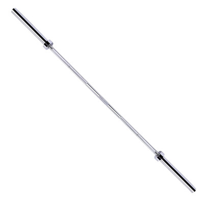 Straight Olympic Barbell, Alloy Steel, 2-Inch Diameter, Silver Finish, 6FT