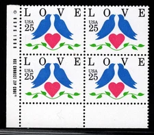 Tip-Top - Zip Block of 4 MNH SN 2440 - Love Birds