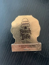 Beech Tree Flint Michigan Matchbook Full Unused