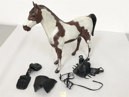1960s MARX JOHNNY WEST HORSE CLEAN NO BREAKS w ACCESSORIES LOT #93