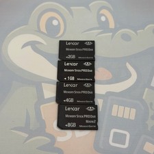 LOT of 4 LEXAR MemoryStickPRODuo - 8GB,4GB,2GB ,1GB- Untested - GC431