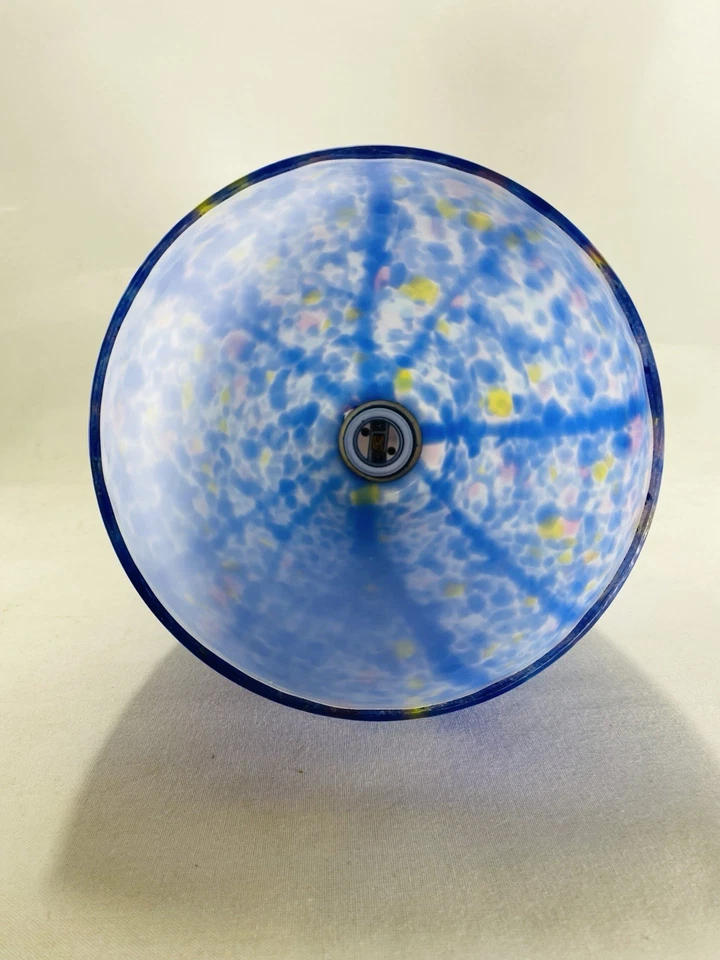 Colgante de luz colgante de vidrio de Murano Hampton Bay azul cobalto vidrio artístico retro 10 pulgadas Foto 4 de 4