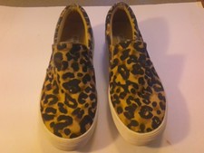 Steve Madden Canvas Platform Gills-A Sneakers Leopard Print Sz 7M GILL10S1