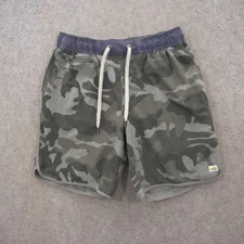 Vuori Shorts Mens Medium Green Camo Bank Activewear Elastic Waist Drawstring