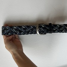 Versace Versus Authentic Men’s Belt XL Black Leather Denim Size 42 Genuine Italy