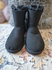 UGG Bailey Bows, UK Size 4, Black Suede, Brand New