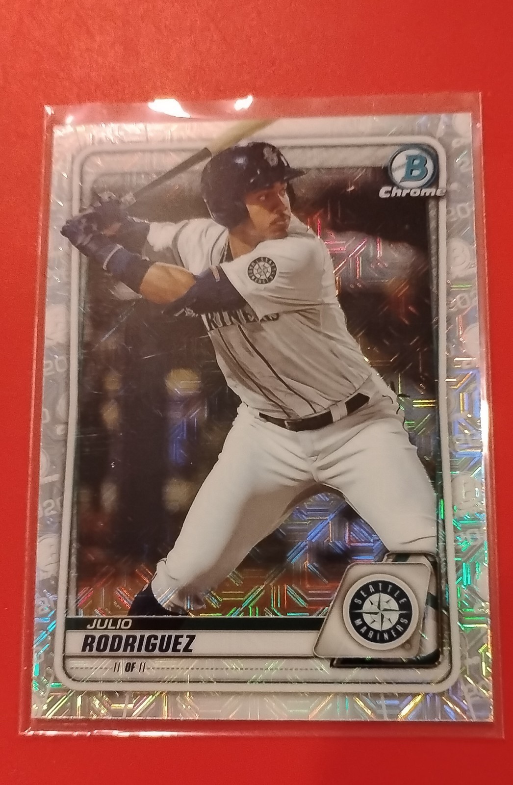 2020 Bowman - Chrome Prospects Julio Rodriguez #BCP-19 Mojo Refractor (RC)