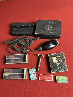 Vintage Razor Lot Gillette Safety Razor Christy Packard Lektro Remington Durham 