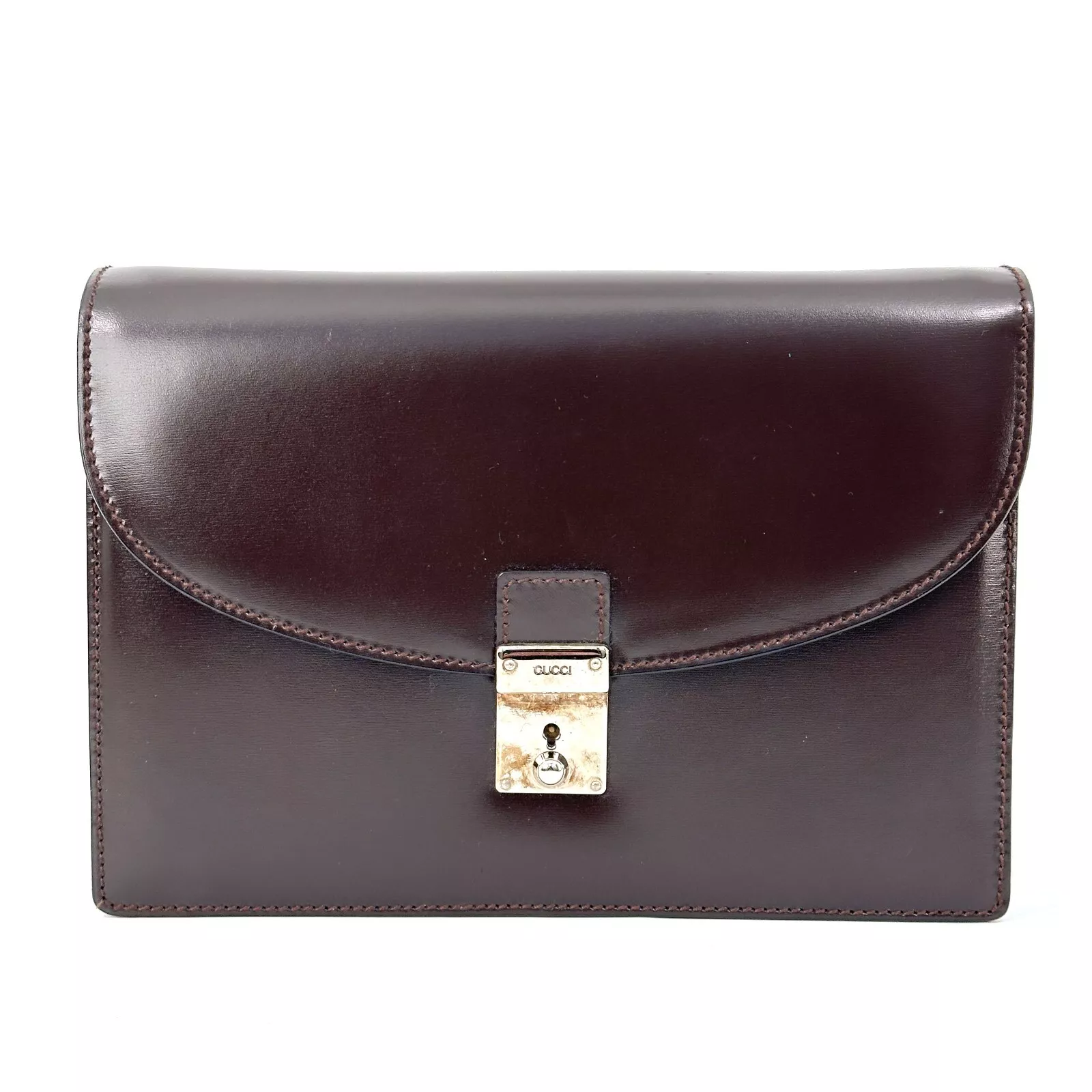 Sac pochette vintage Gucci deuxième sac cuir