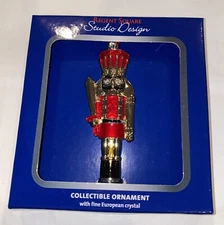 Regent Square Studio Design Christmas Soldier Ornament w/fine European Crystals