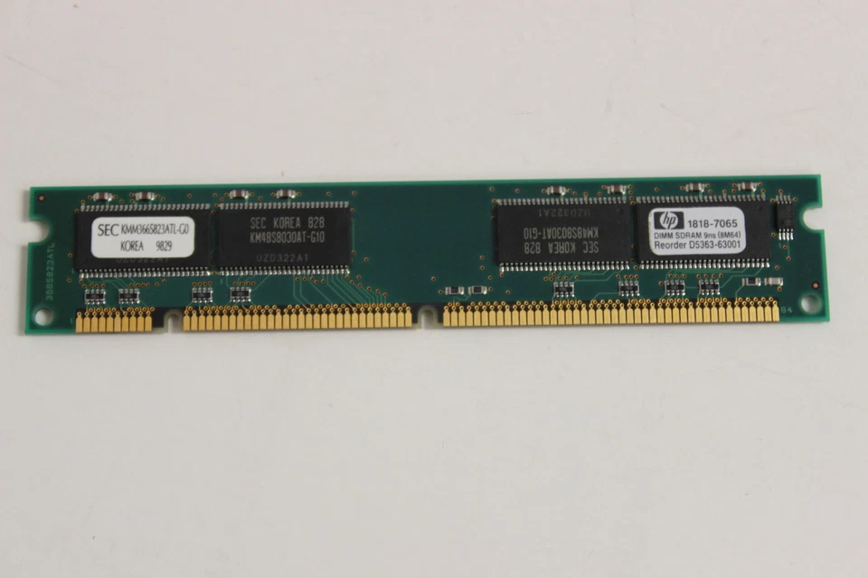 HP D5363-63001 1818-7065 64MB SIMM SDRAM 168 PIN MEMORY MODULE - Image 3 of 3