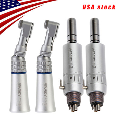 2X Dental Low Speed Contra Angle Hand piece / Latch Head 4H E-type Motor USA