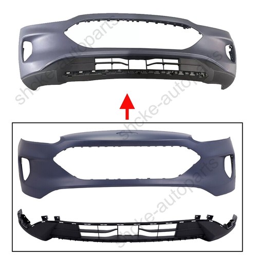 Nuevo juego de cubierta de parachoques inferior superior delantera negra y gris para Ford Escape 2020-2022 - Imagen 4 de 18