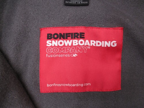 Bonfire Size L Mens 100% Nylon Full Zip Snap Powder Skirt Snowboard Jacket 871 - Picture 12 of 16