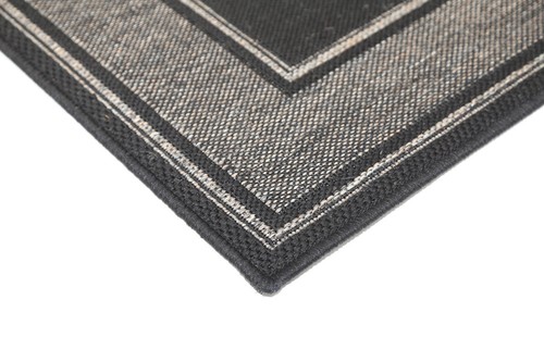 EVEREST INDOOR OUTDOOR BLACK BORDER FLOOR RUG (XS) 67x140cm *FREE DELIVERY** - Picture 3 of 5