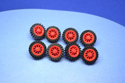 LEGO 8 x Rad Reifen Felge rot Red Wheel Spoked 2x2 with Stud bb0019c02