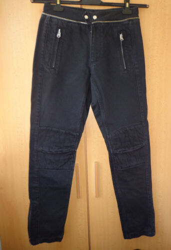 Isabel Marant for H&M black zip detail black biker jeans EU 46 W30 L32