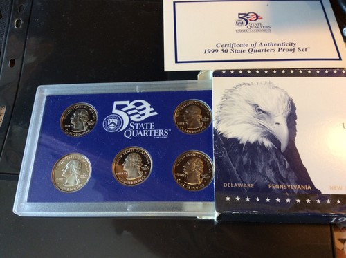1999 United States Mint 50 State Quarters Clad with original box VG & COA - Picture 3 of 3