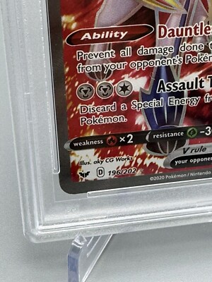 Pokemon PSA 9 MINT Zamazenta V 196/202 SW&SH Ultra Rare | eBay