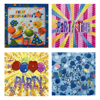 AEX Party Time Paper Napkins Disposable Party Tableware Festive & Durable Design